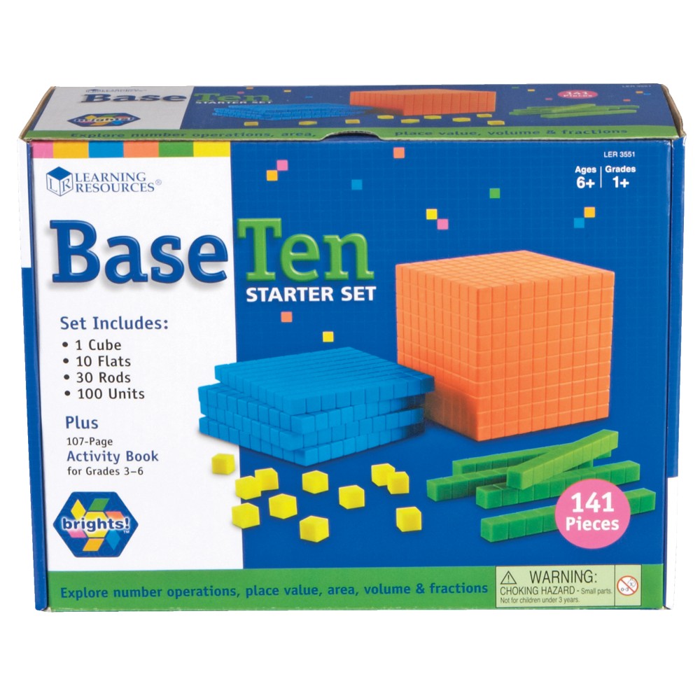 Learning Resources® Brights! Base 10 Starter Set, Grades