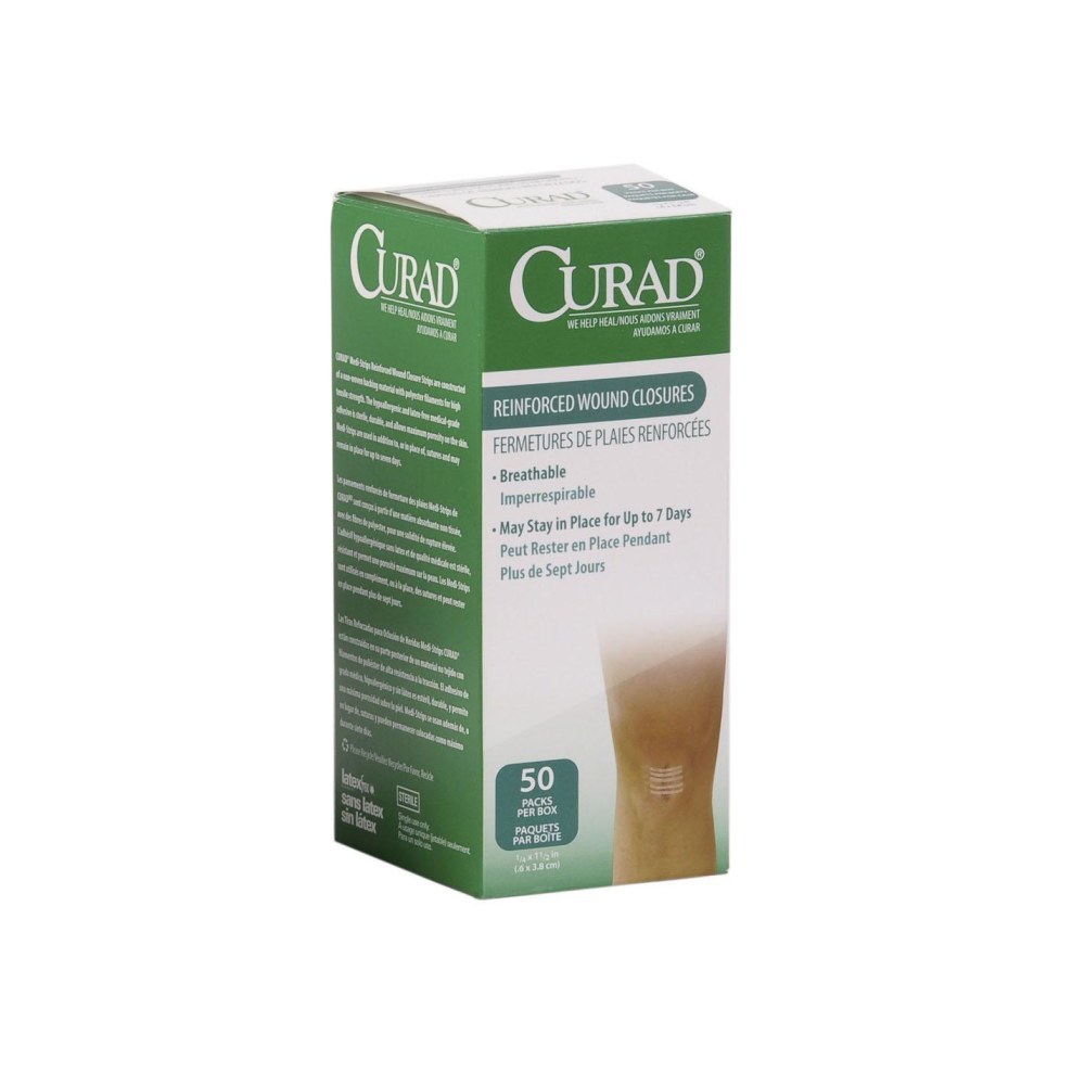 CURAD® Sterile Medi-Strips, 1/4" x 1 1/2", White,