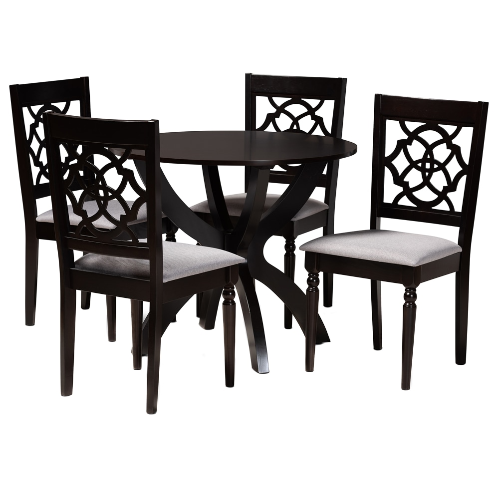 Baxton Studio Tonia Dining Set, 29-15/16"H x 35-7/16"W