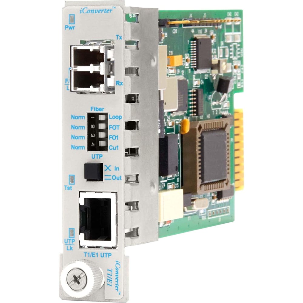 Omnitron iConverter T1/E1 Fiber Media Converter RJ48 LC