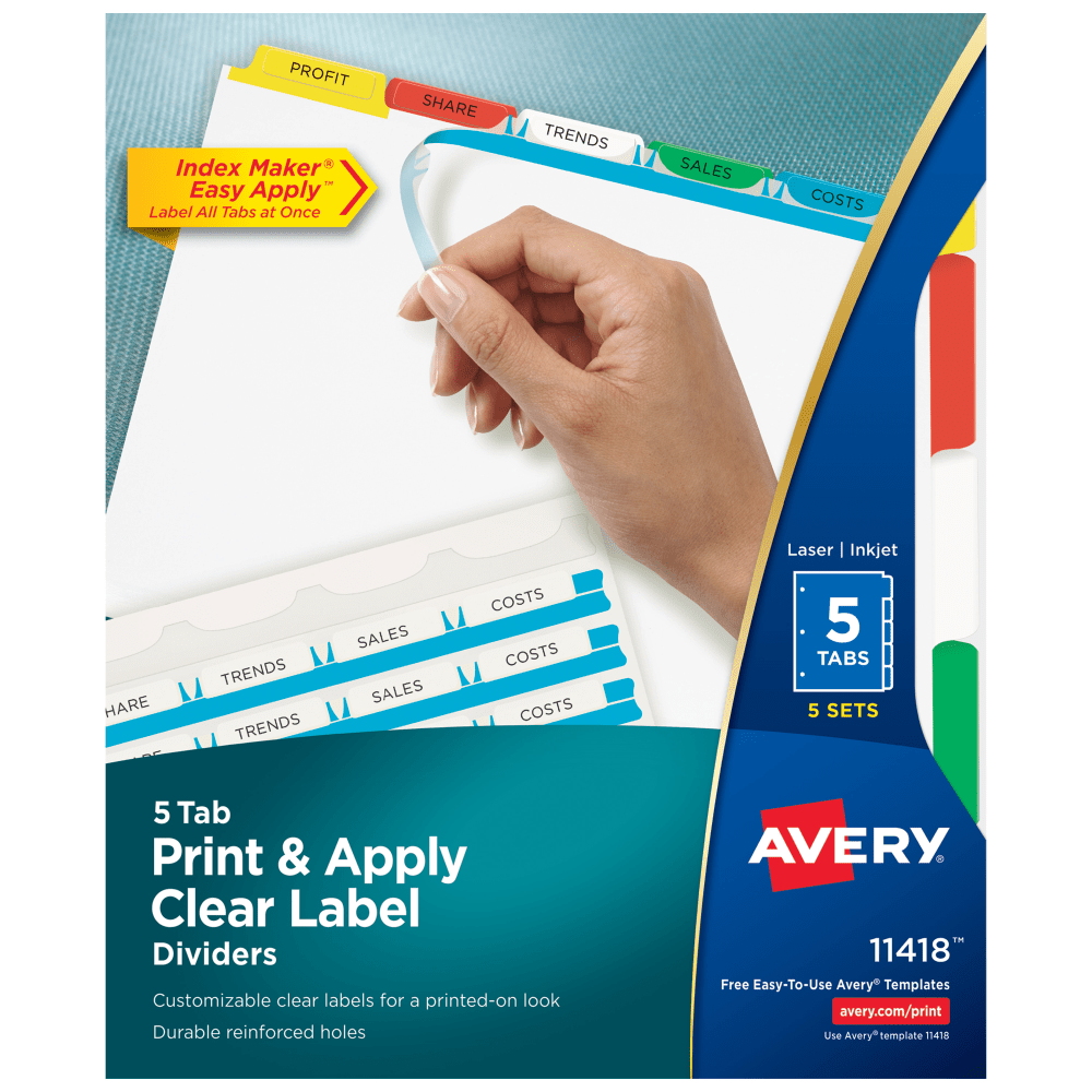 Avery® Customizable Index Maker® Dividers For 3 Ring