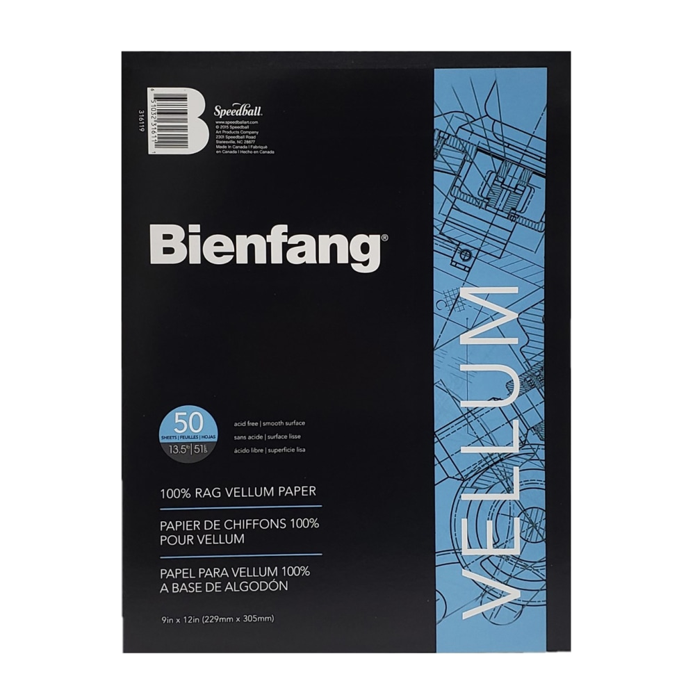 Bienfang® Vellum Drafting Pad, 9" x 11 3/4",