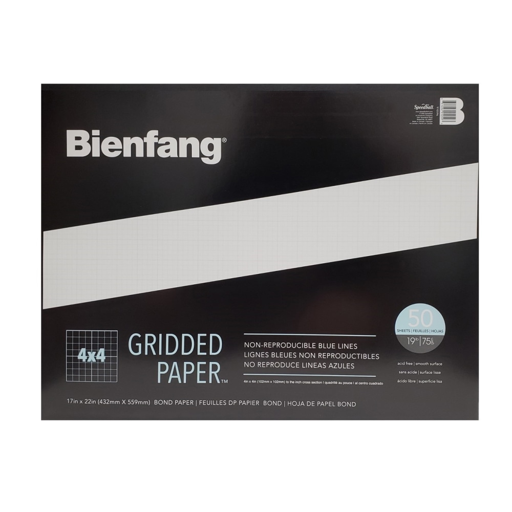 Bienfang® Gridded Paper™ Pad, 17" x 22", 100