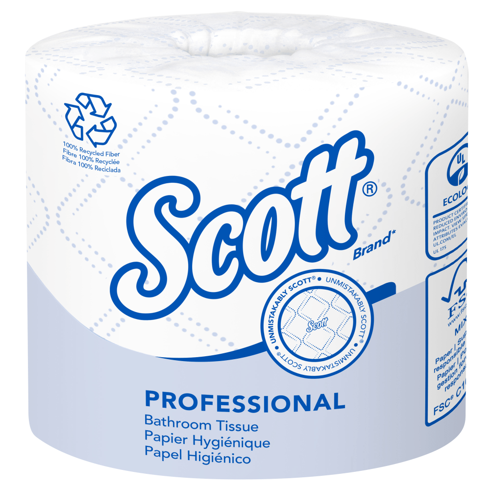 Scott® Professional 100% Recycled Fiber Standard Toilet Paper,