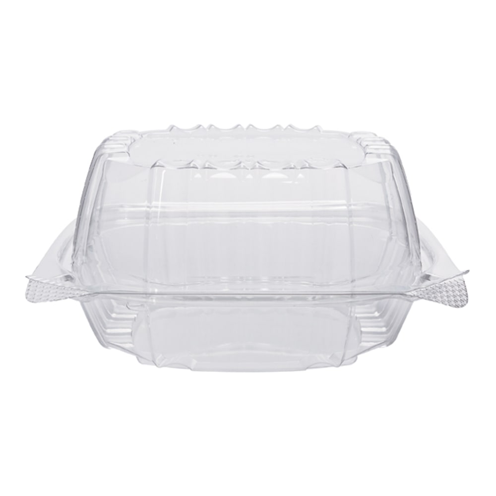 Dart ClearSeal Plastic Hinged Container, 6"H x 5.8"W