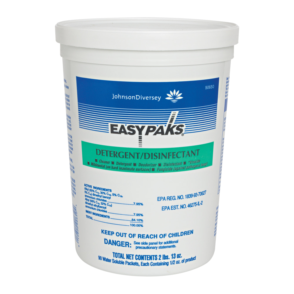 Diversey™ Easy Paks Detergent/Disinfectant, Original Scent, 90