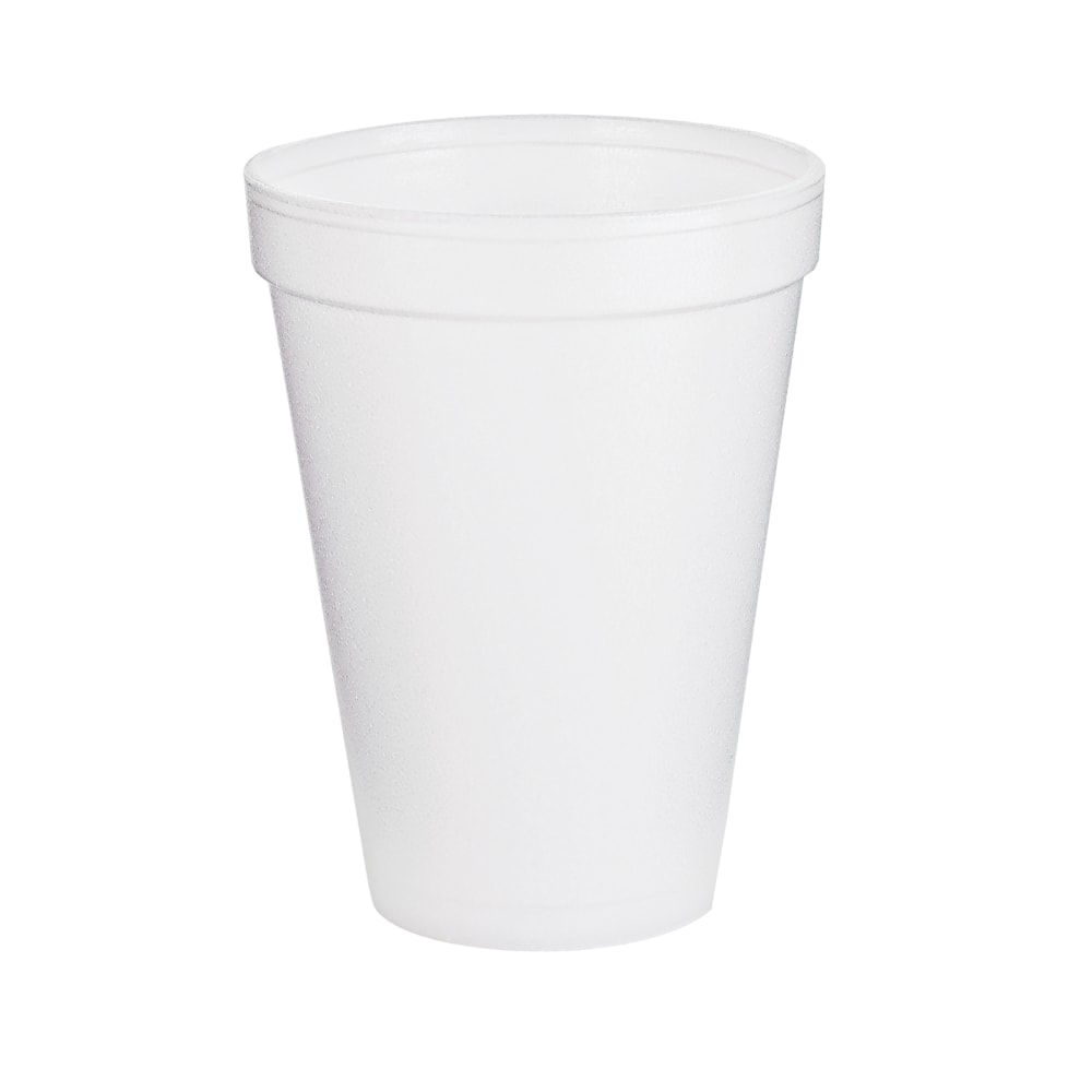 Dart® Insulated Foam Drinking Cups, White, 12 Oz,
