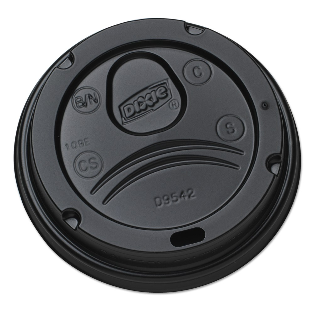 Dixie® Drink-Thru Lids For 10-20 Oz Cups, Black,