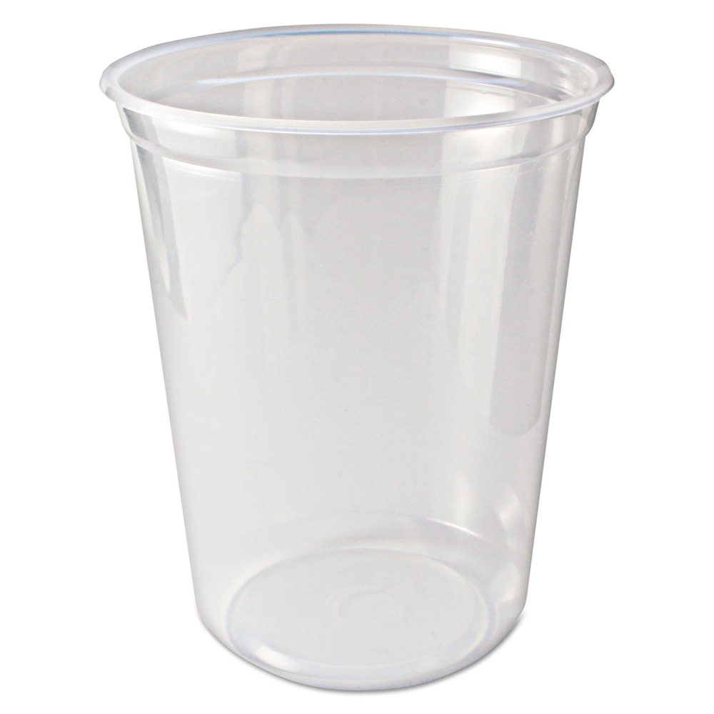 Fabri-Kal® Microwavable Deli Containers, 32 Oz, Clear, Pack