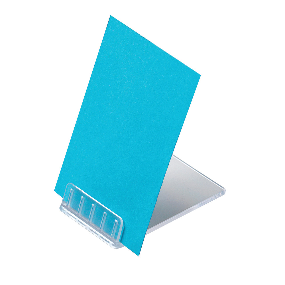 Deflecto® Angled Table-Top Sign Holder, 2 3/8"D x