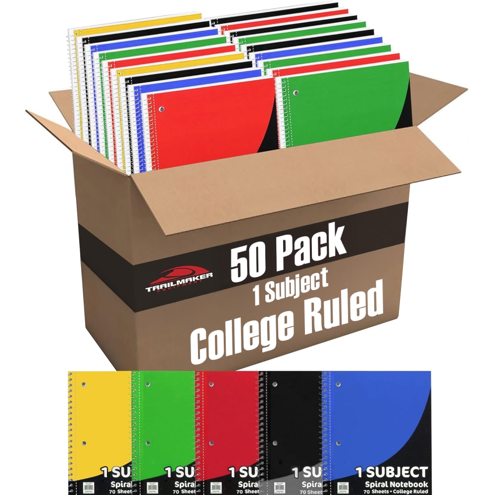 Trailmaker Notebooks, 8" x 10-1/2", 1 Subject, College