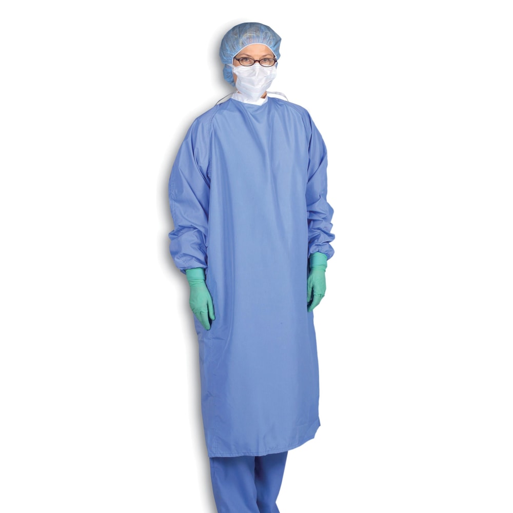 Medline 1-Ply Blockade Surgeons&#x27; Gowns, Snap Neck And