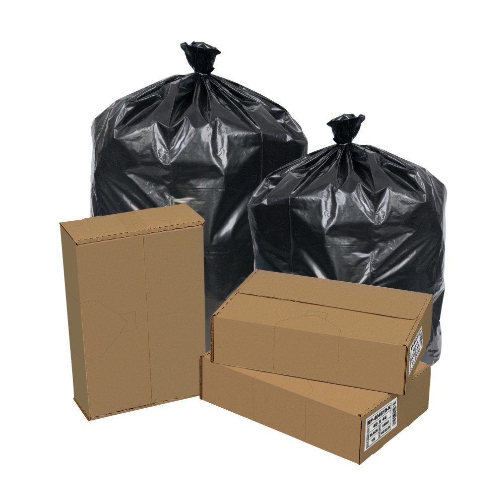 Pitt Plastics Repro Can Liners, 40 Gallon, Black,