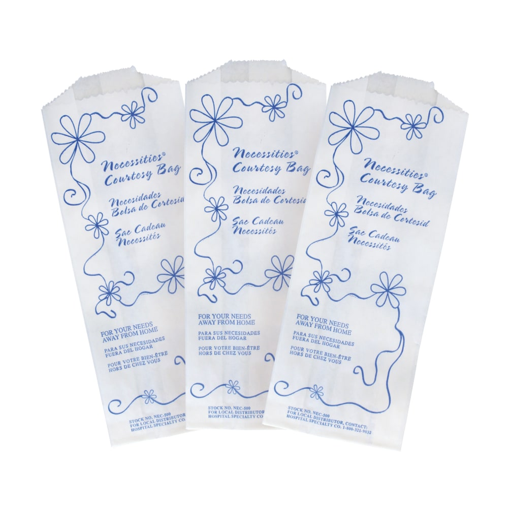 Hospeco Necessities Courtesy Bags - 3" Width x
