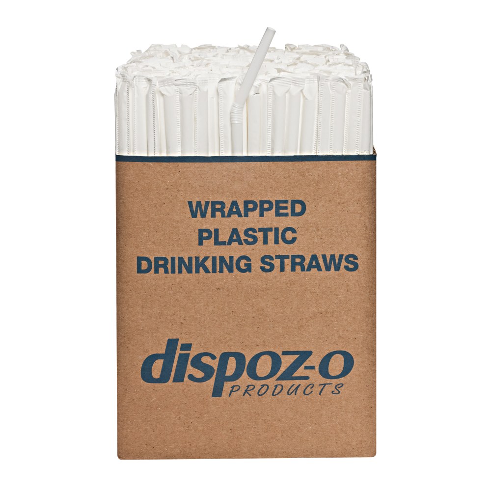 D&W Dispoz-o 7-3/4" Straws - 7.8" Length -