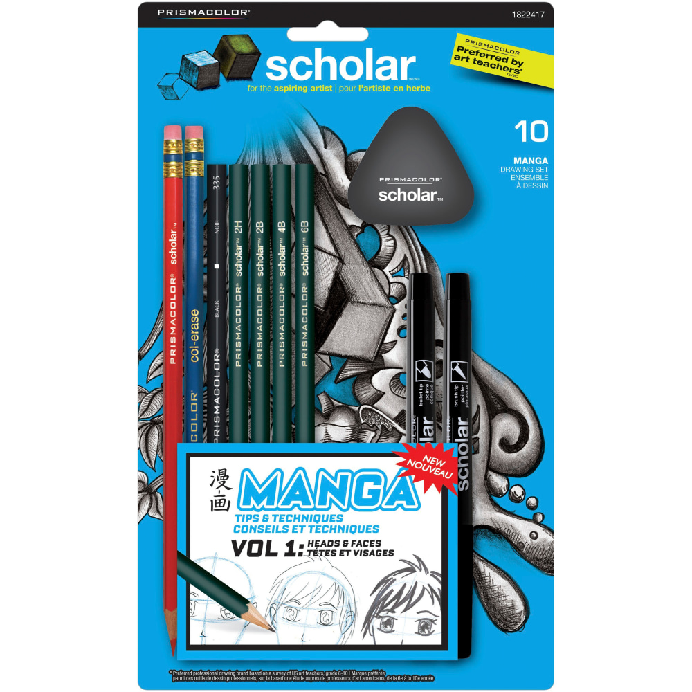 Prismacolor Scholar Manga Drawing Set, 10-Piece Kit