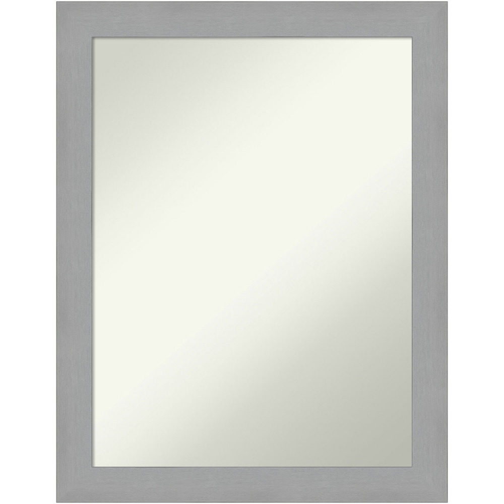 Amanti Art Non-Beveled Rectangle Framed Bathroom Wall Mirror,