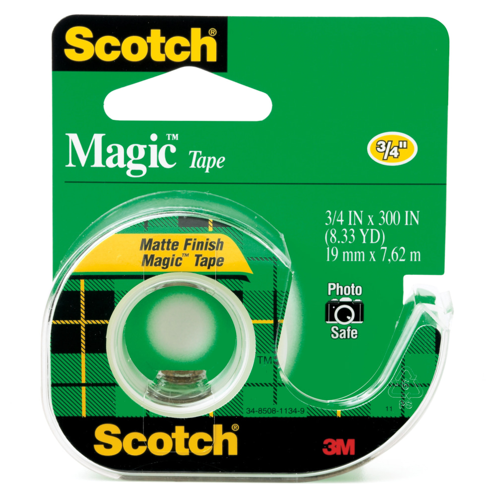 Scotch® Magic™ Tape In Dispenser, 3/4" x 300",