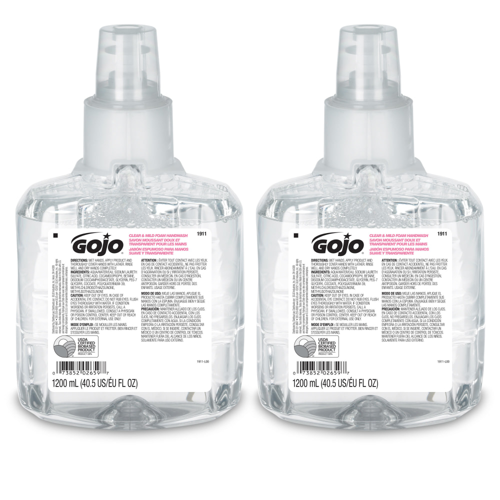 GOJO® LTX-12 Clear & Mild Foam Hand Wash