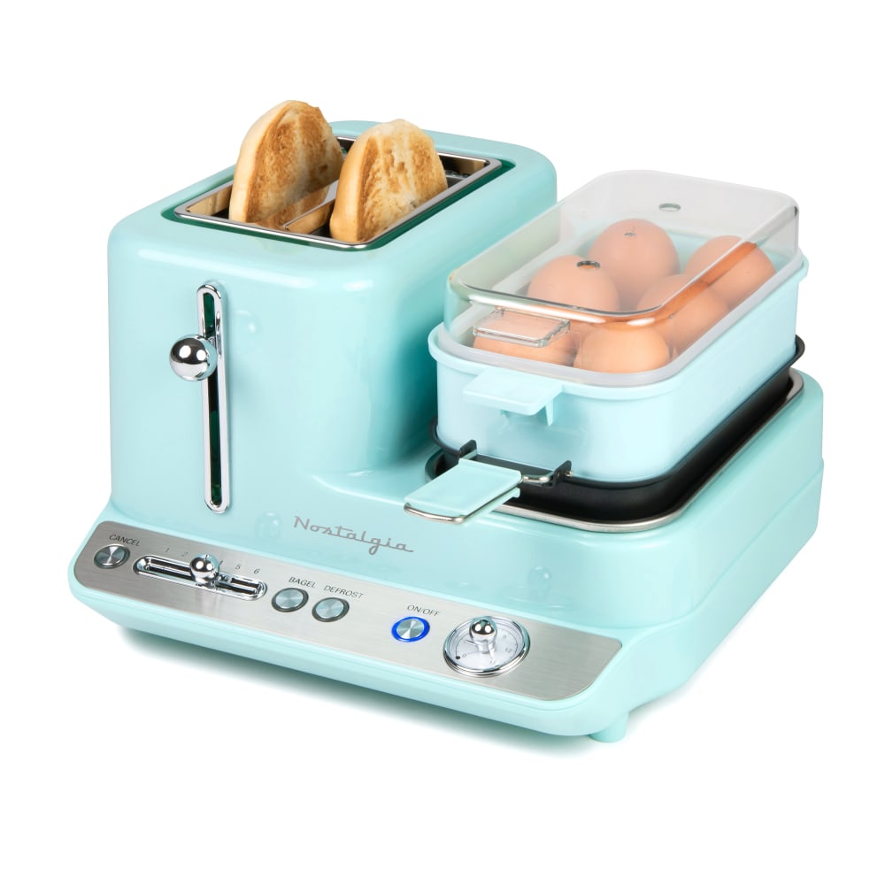 Nostalgia Electrics Retro 3-in-1 Breakfast Station, Aqua