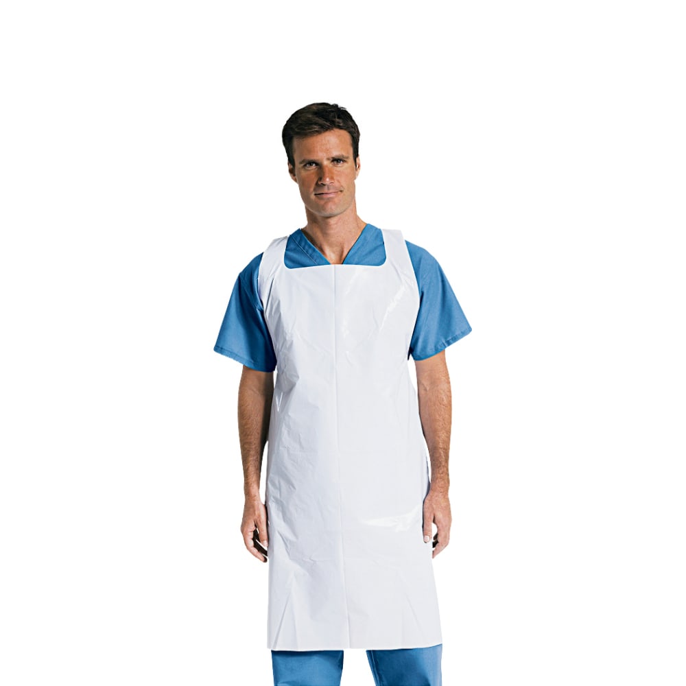Medline Protective Midweight Polyethylene Disposable Aprons,