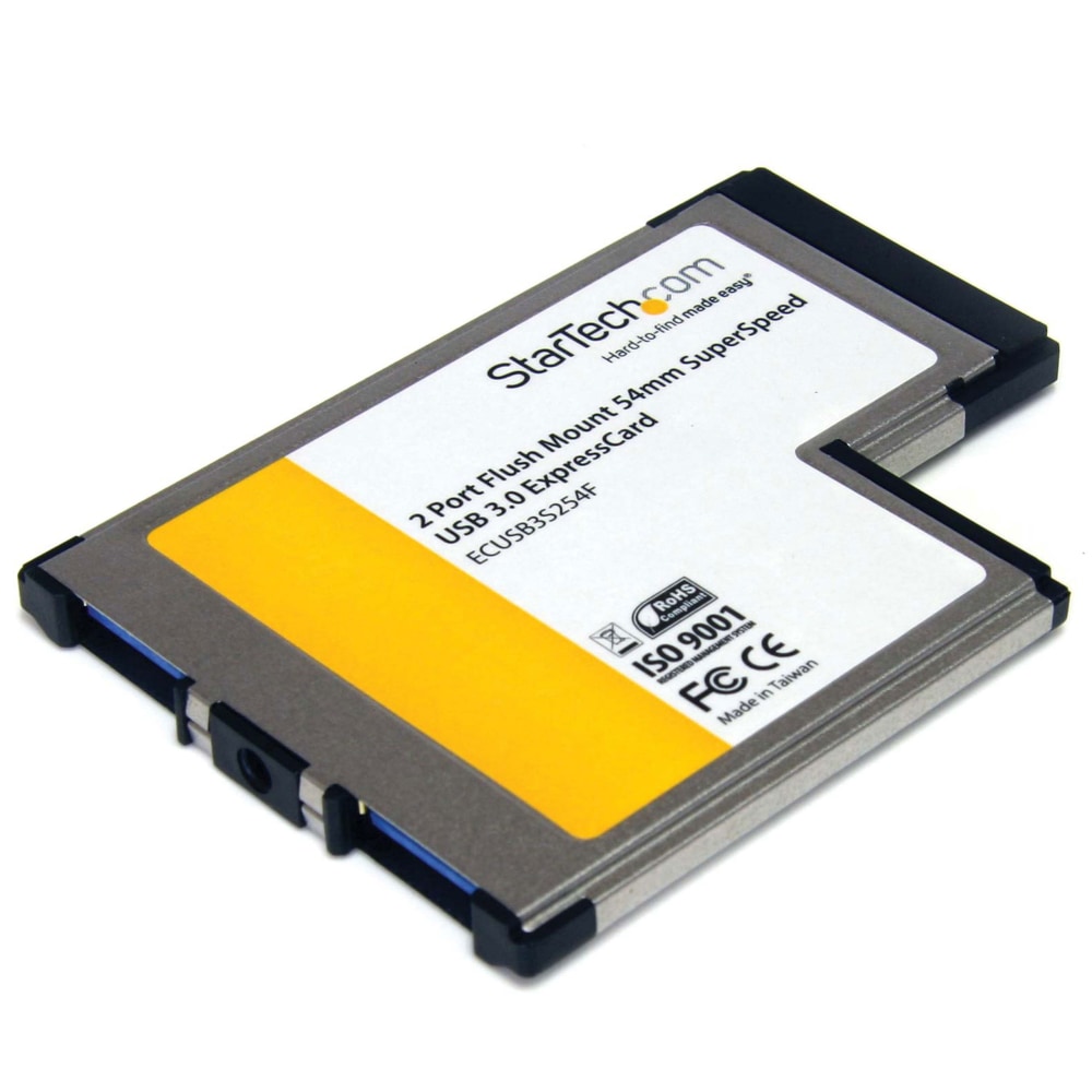 StarTech.com 2 Port Flush Mount ExpressCard 54mm SuperSpeed