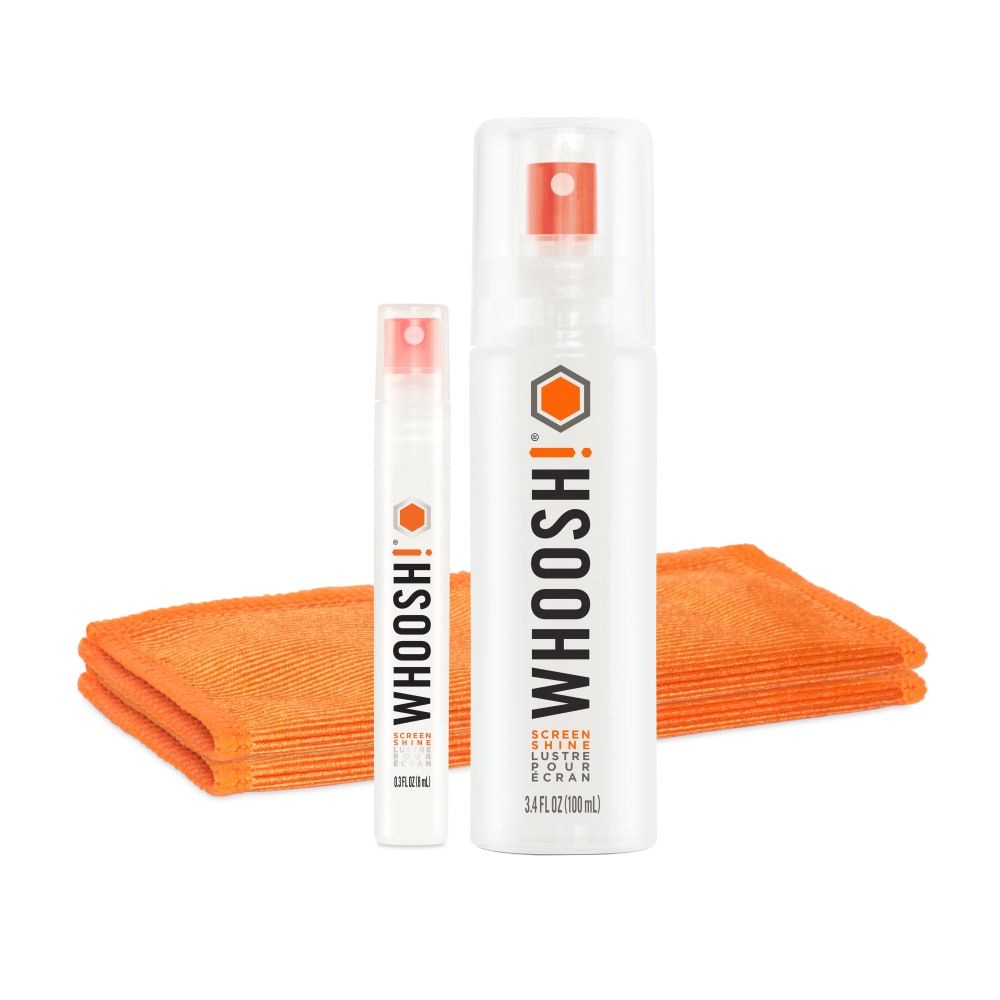 WHOOSH! Spray Cleaner With Microfiber Cloth, Duo, 0.3