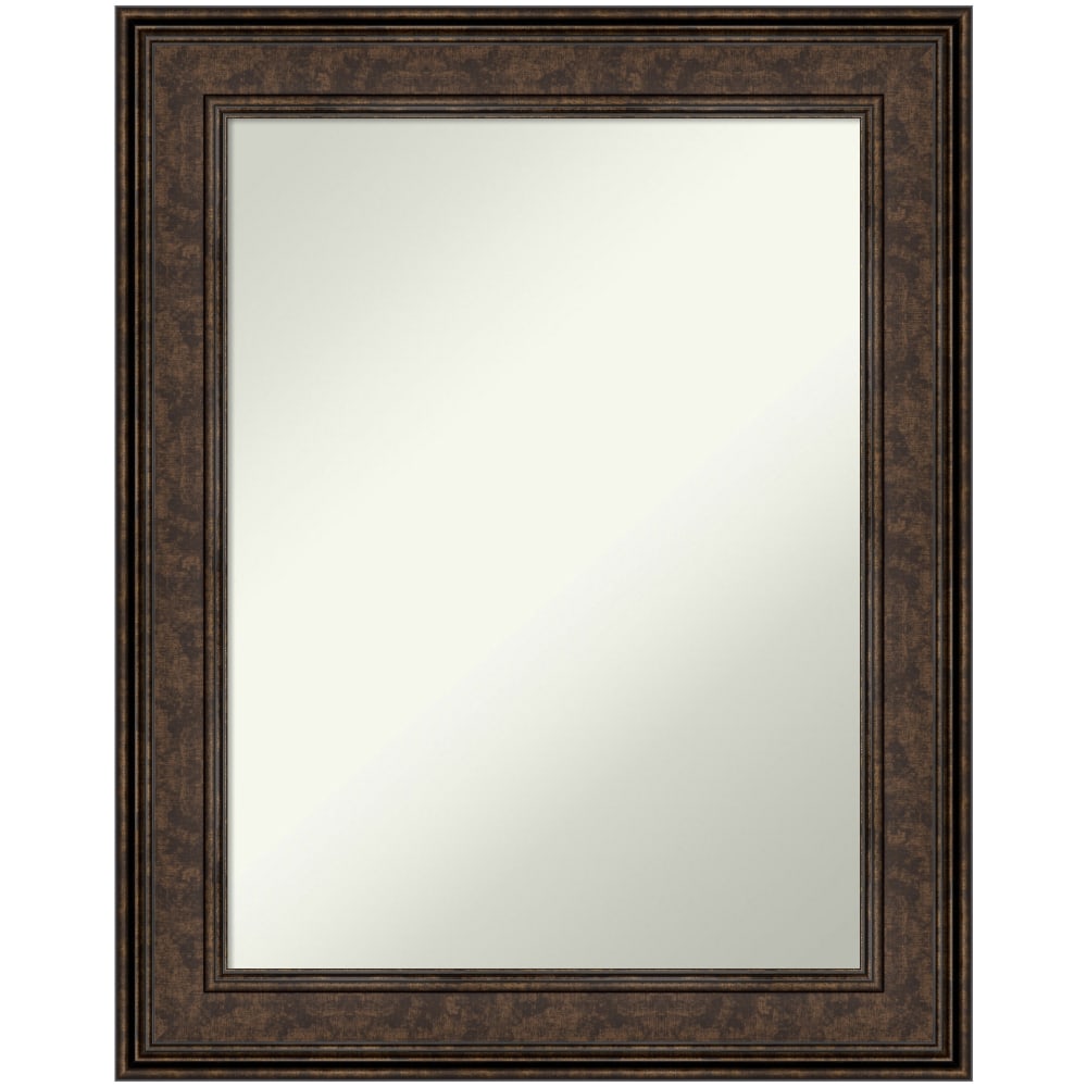 Amanti Art Non-Beveled Rectangle Framed Bathroom Wall Mirror,