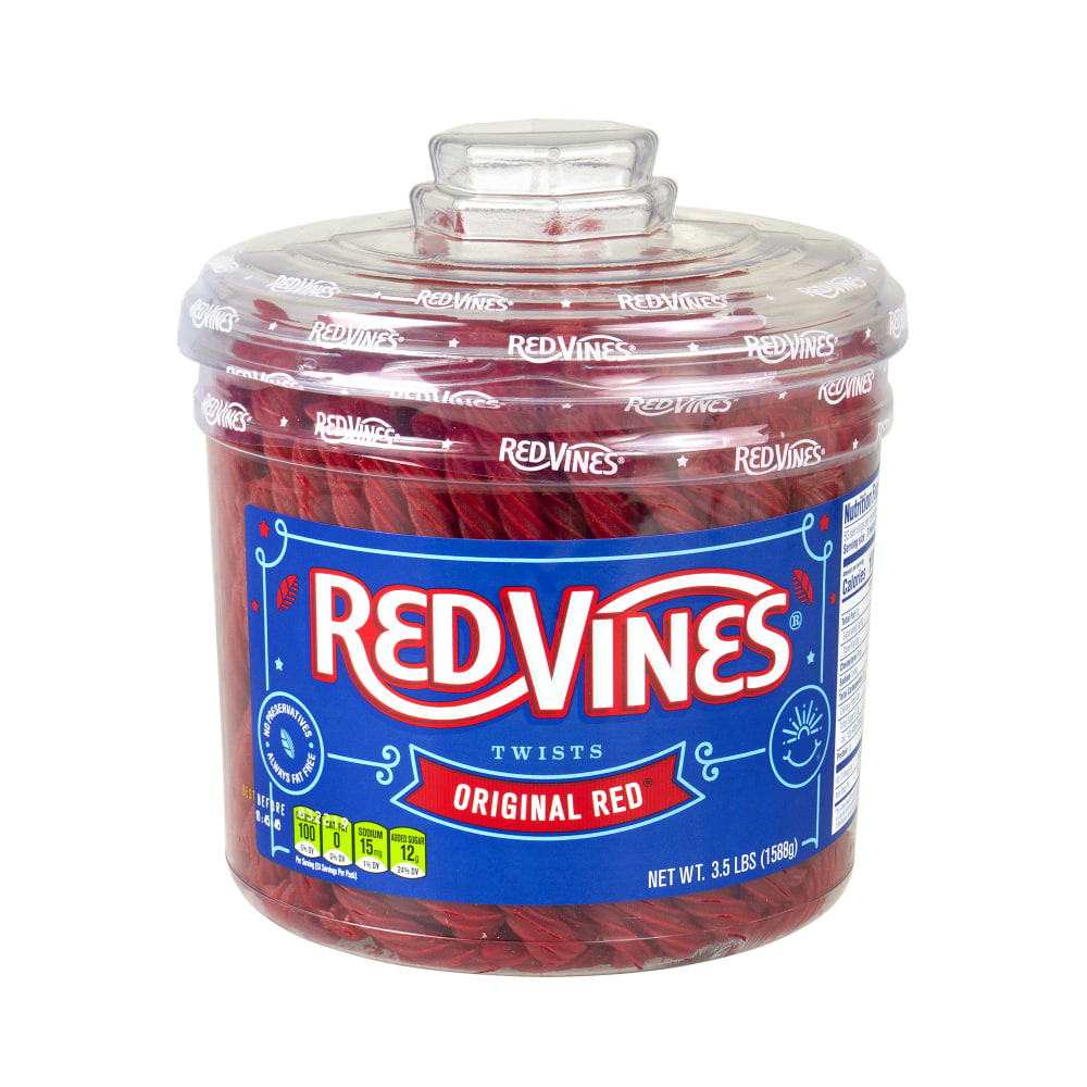 Red Vines Red Licorice Twists, 3.5 Lb Tub