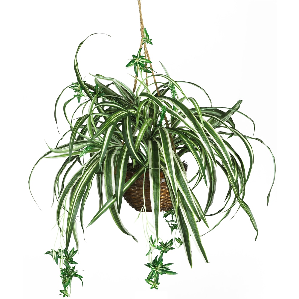 Nearly Natural 27" Silk Hanging Spider Plant With