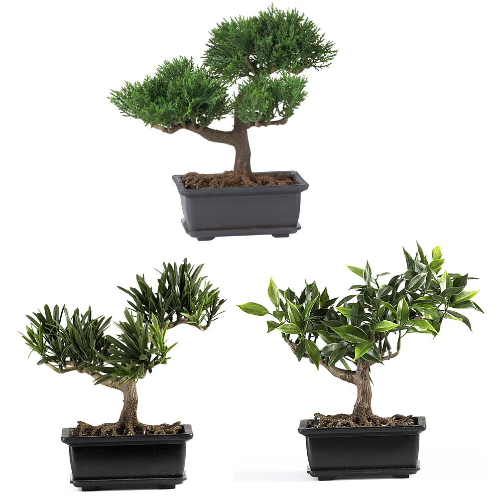 Nearly Natural 8 1/2" Silk Bonsai Plant With
