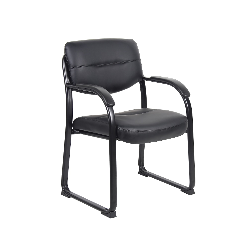Boss Office Products Bonded Leather Contoured Guest Chair,