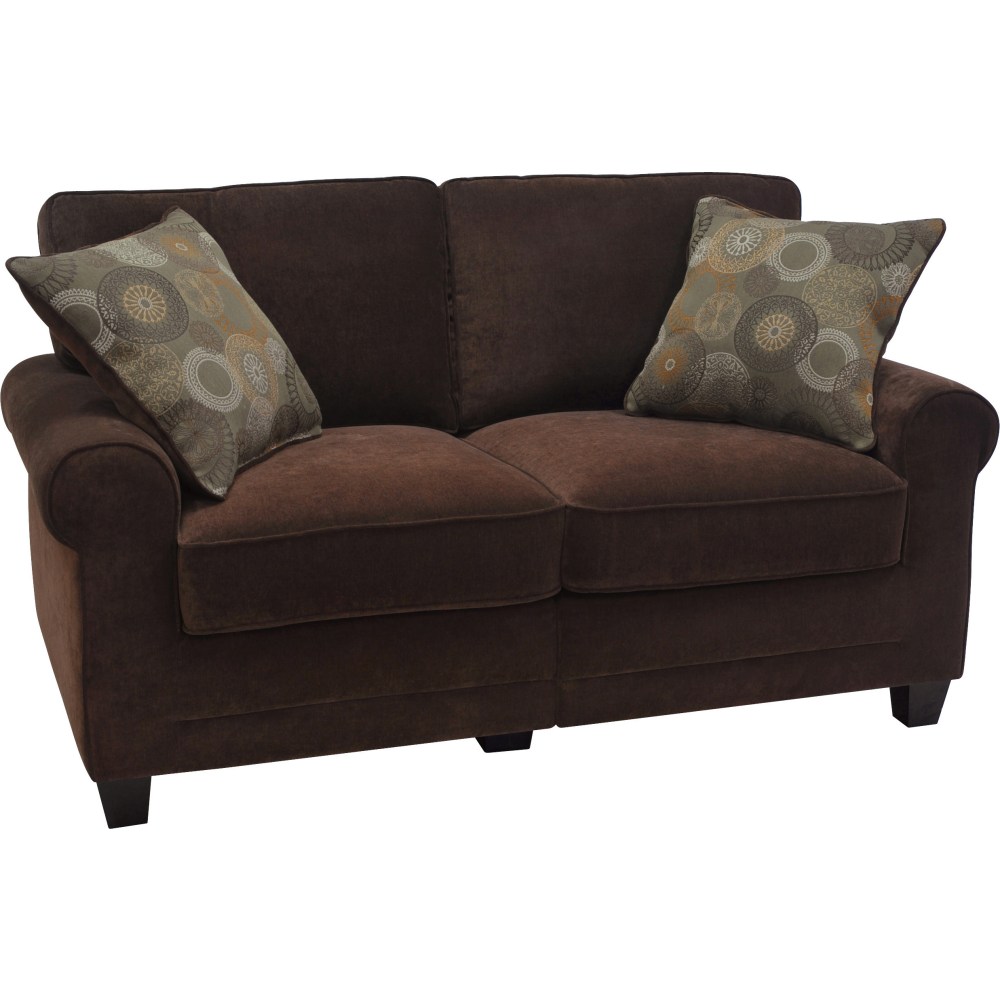 Serta® RTA Trinidad Collection Fabric Loveseat Sofa, 61"W,