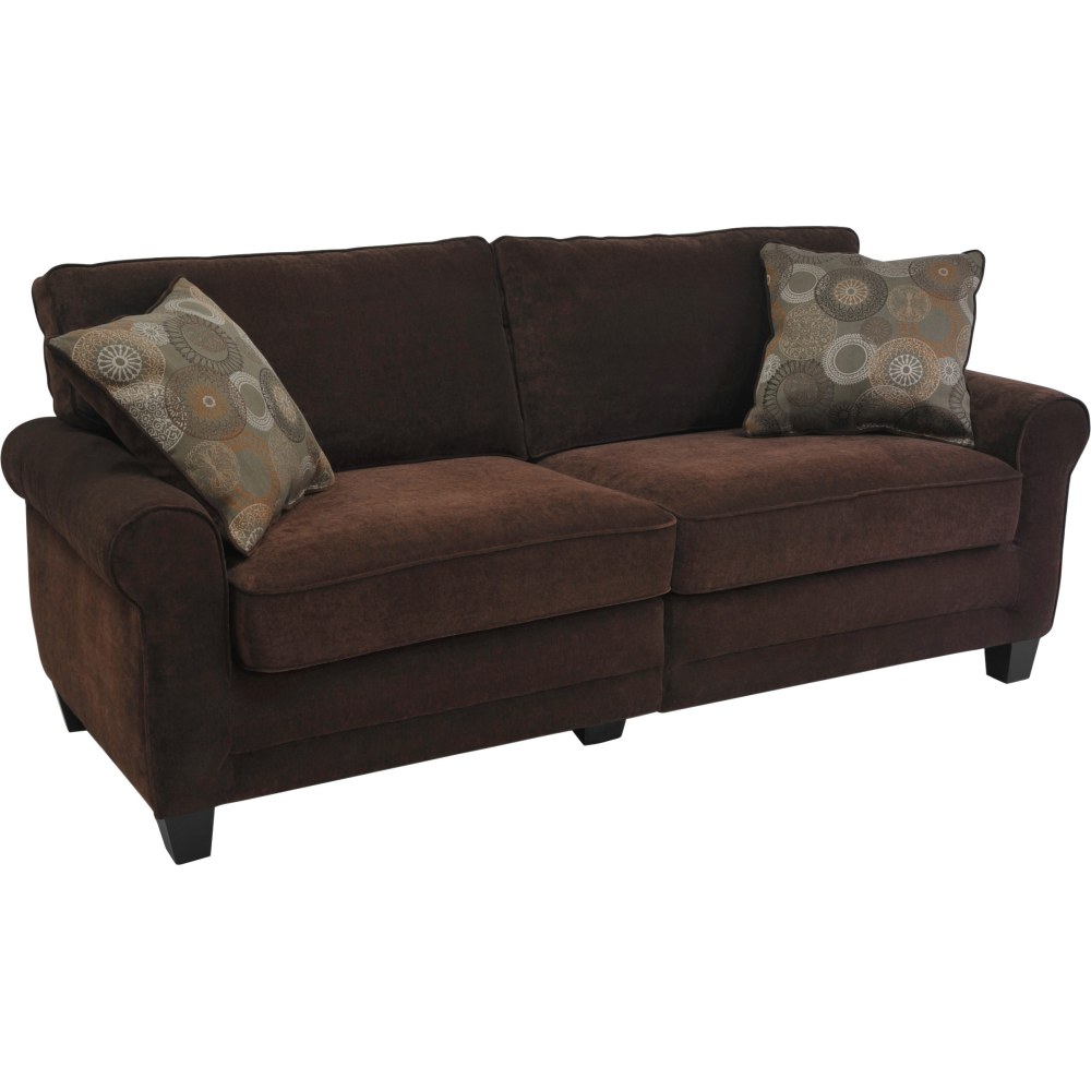 Serta® RTA Trinidad Collection Fabric Sofa, 78"W, Chocolate