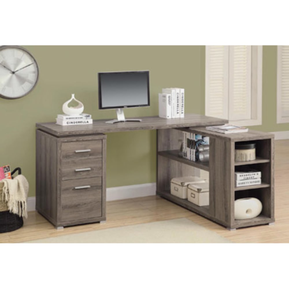 Monarch Specialties 60"W L-Shaped Corner Desk With Book