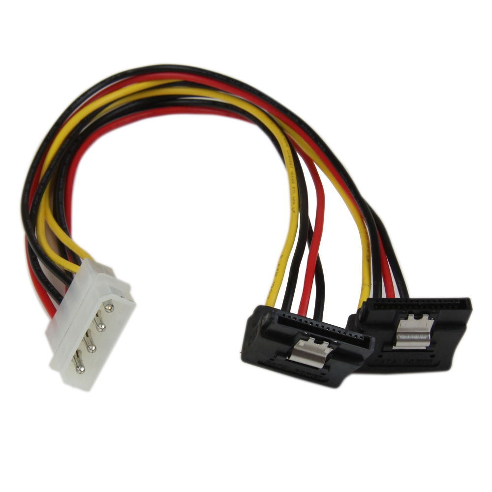 StarTech.com 12in LP4 to 2x Right Angle Latching