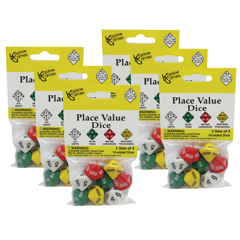 Koplow Games Place Value Dice, Grade 3 to