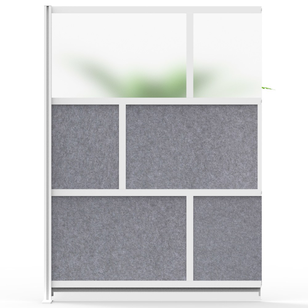 Luxor Modular Room Divider Wall System Add-On, 53"