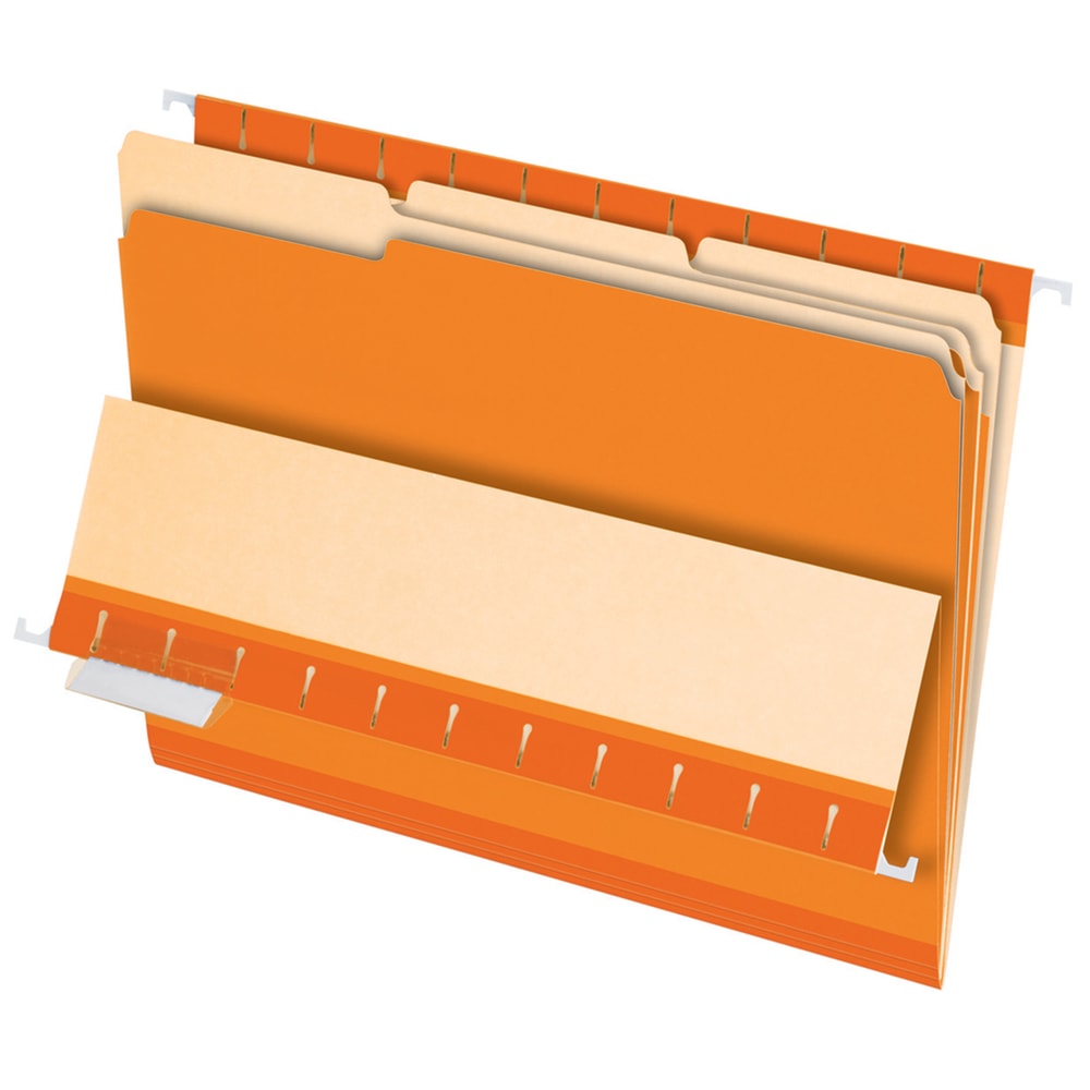 Pendaflex® 1/3-Cut Color Interior Folders, Letter Size, Orange,