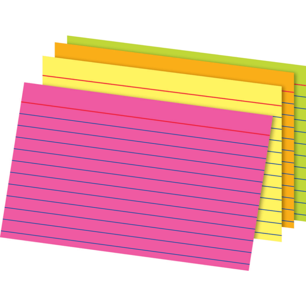 Office Depot® Brand Glow Index Cards, 4" x