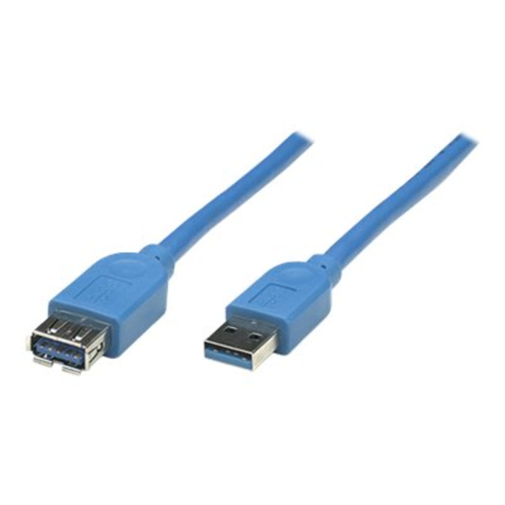 Manhattan USB 3.0 Extension Cable, 6.56&#x27;, Blue