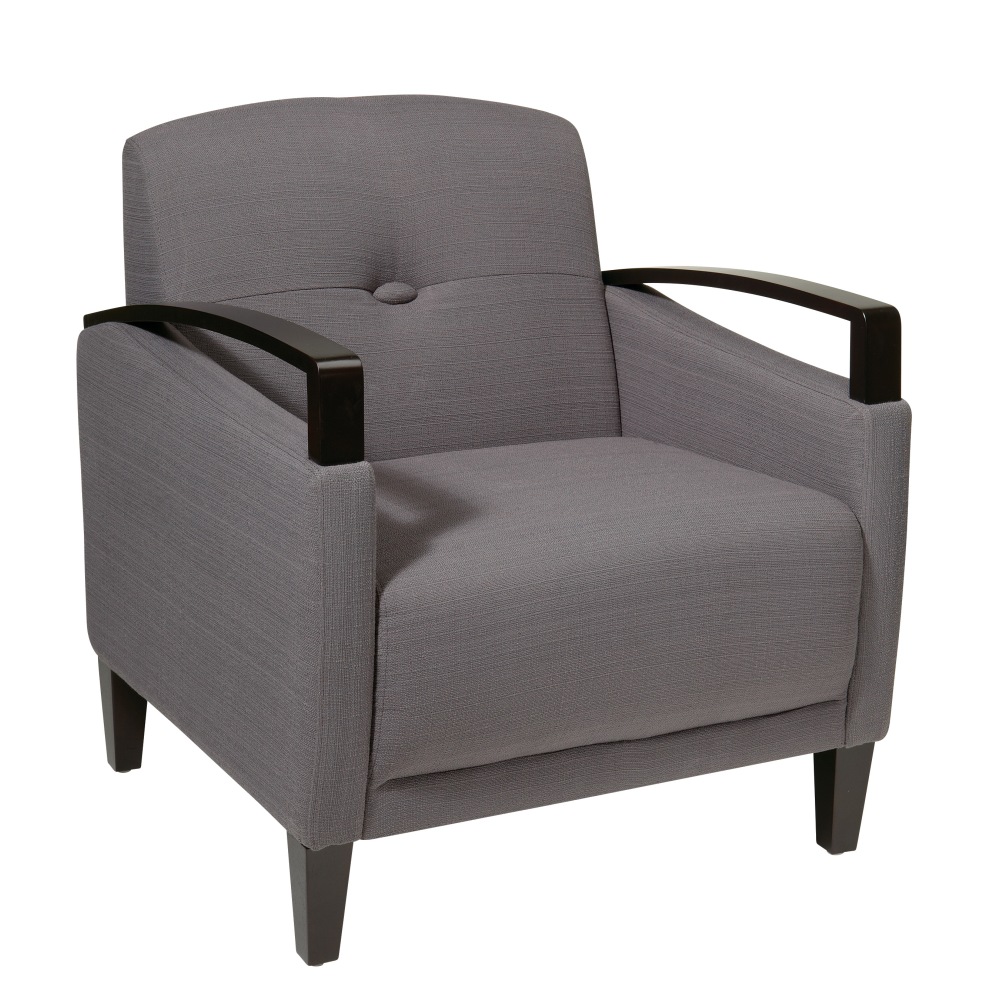 Ave Six Main Street Woven Arm Chair, Charcoal/Espresso