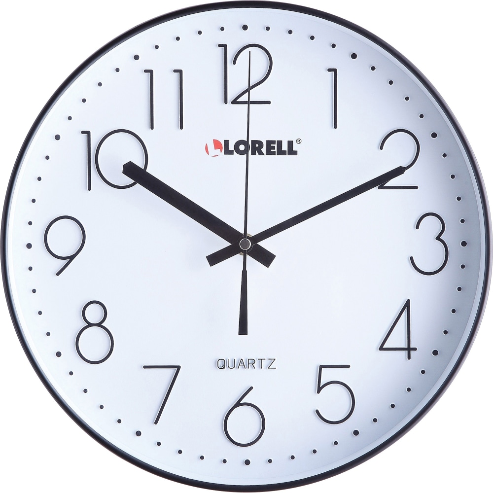 Lorell 12" Round Quiet Wall Clock - Analog