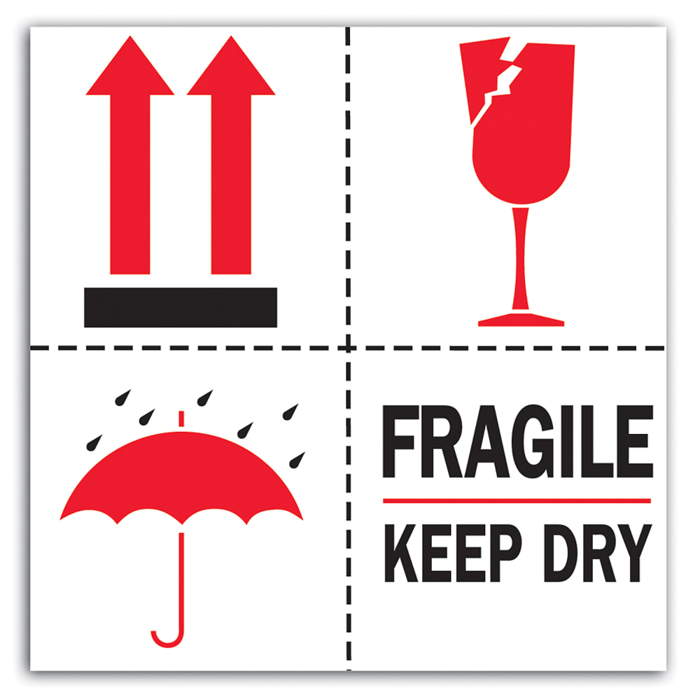 Tape Logic® Preprinted International Safe-Handling Labels,