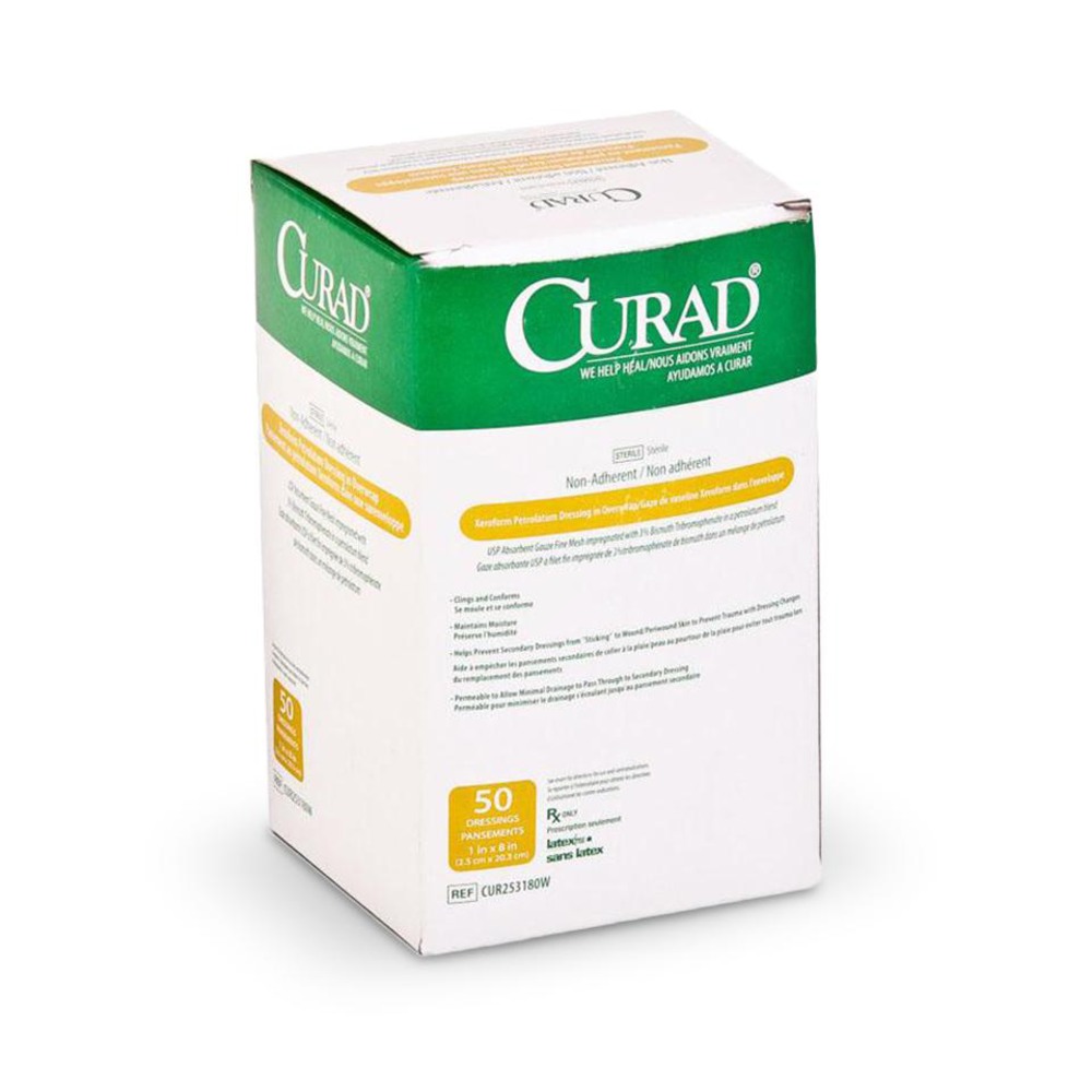CURAD® Sterile Overwrap Xeroform Gauze, 1" x 8",