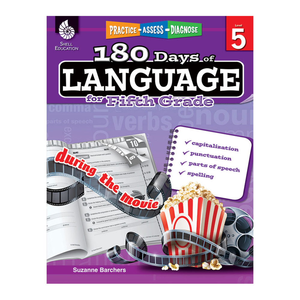 Shell Education 180 Days Of Language Workbook, Grade