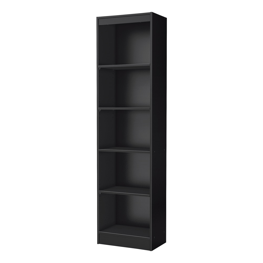 South Shore Axess 69"H 5-Shelf Narrow Bookcase, Pure