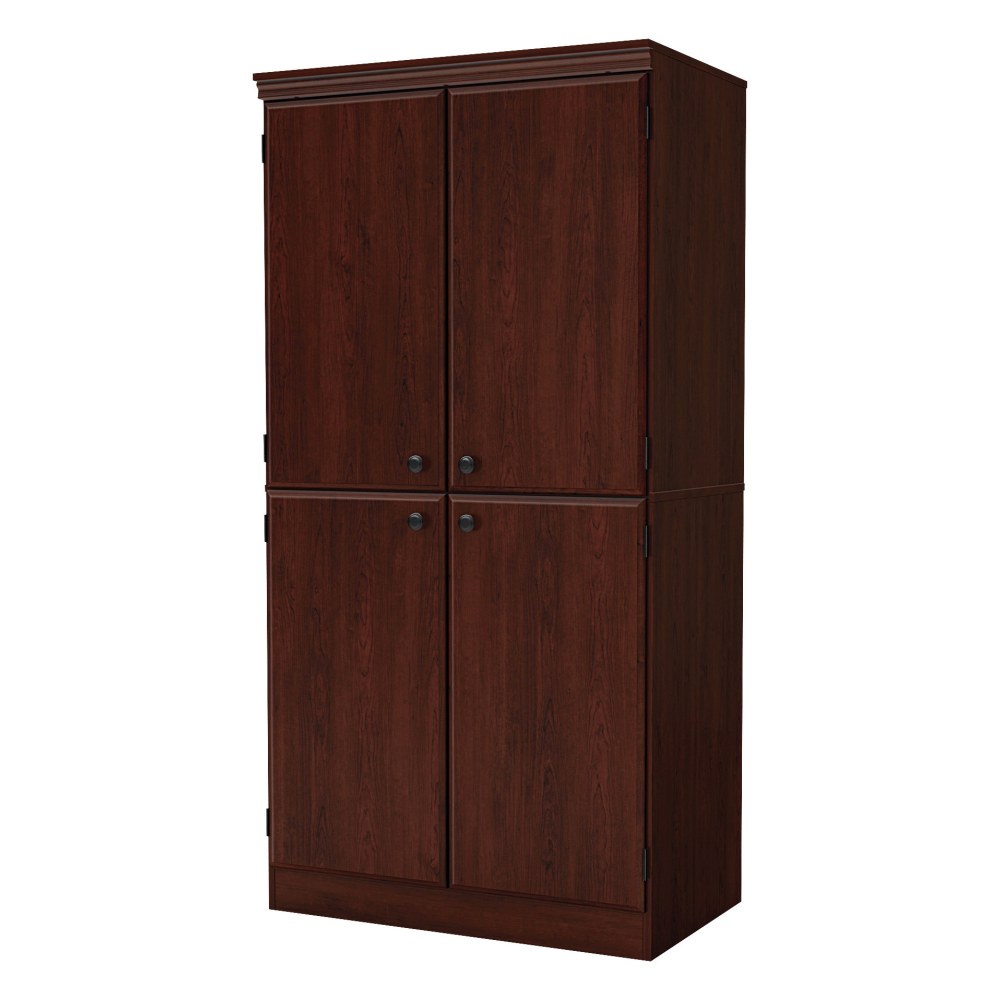 South Shore Morgan 4-Door Storage Armoire, Royal Cherry