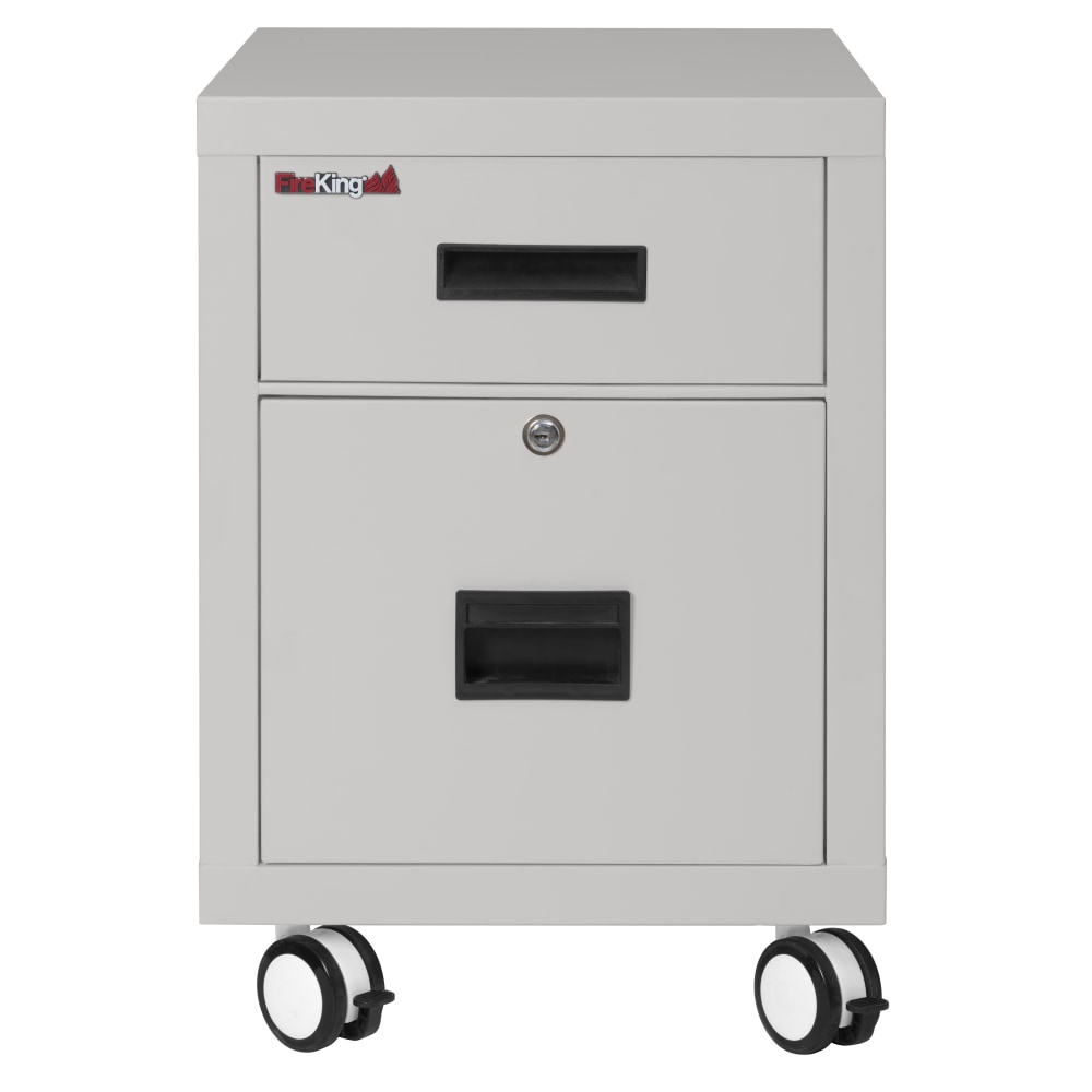 FireKing 18"W Vertical 2-Drawer Mobile Locking Fireproof