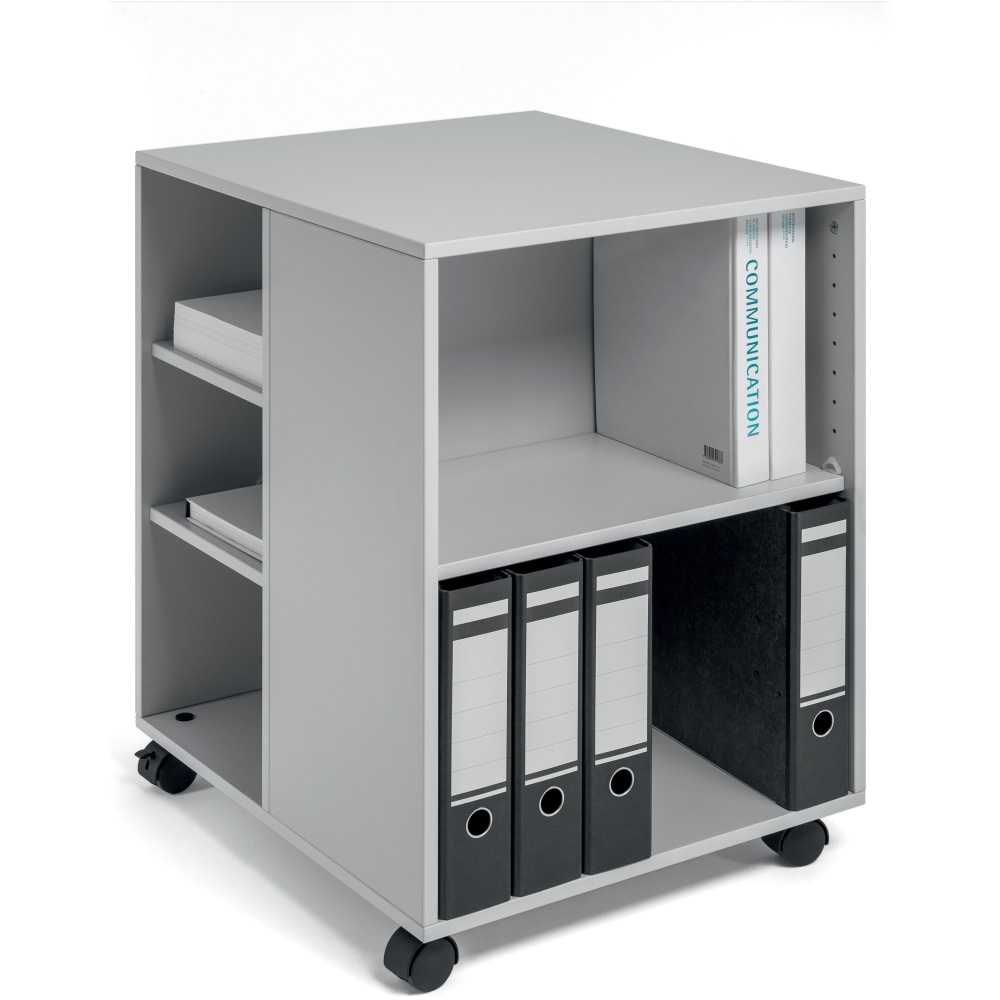 DURABLE Multifunction Trolley, 6 Shelf, 132 lb Capacity,
